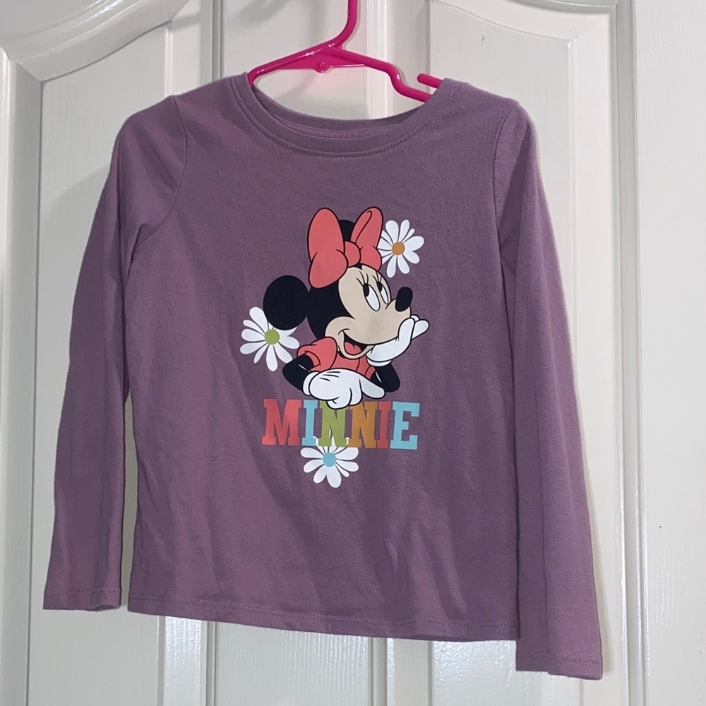 Disney Minnie Mouse Purple Long Sleeve Tee